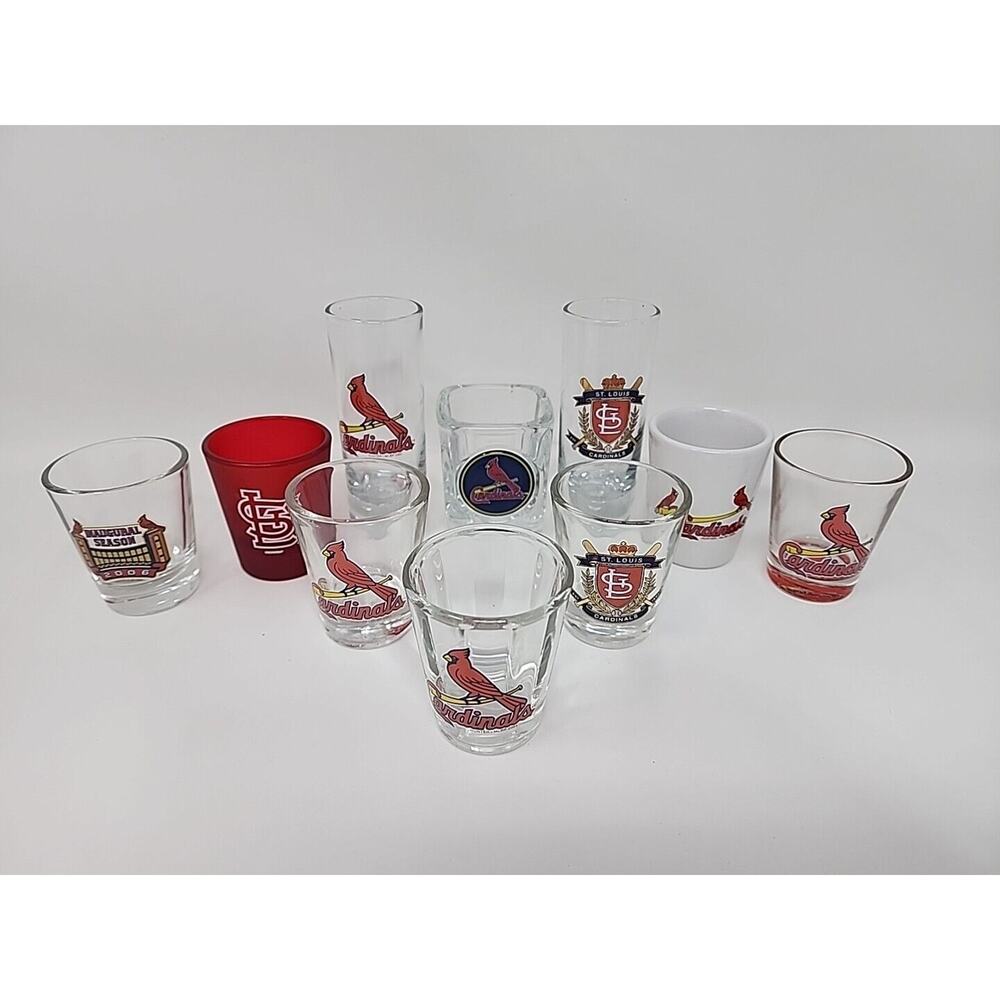 St. Loius Cardinals Shot Glasses‎ Lot of 10 U205-1